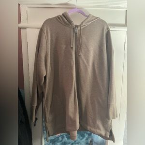 Isaac Mizrahi from QVC fleece lined zipper hoodie with side pockets